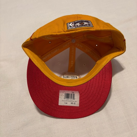 Vintage Hardwood Classics Houston Rockets Satin Front Fitted Hat - Picture 6 of 7